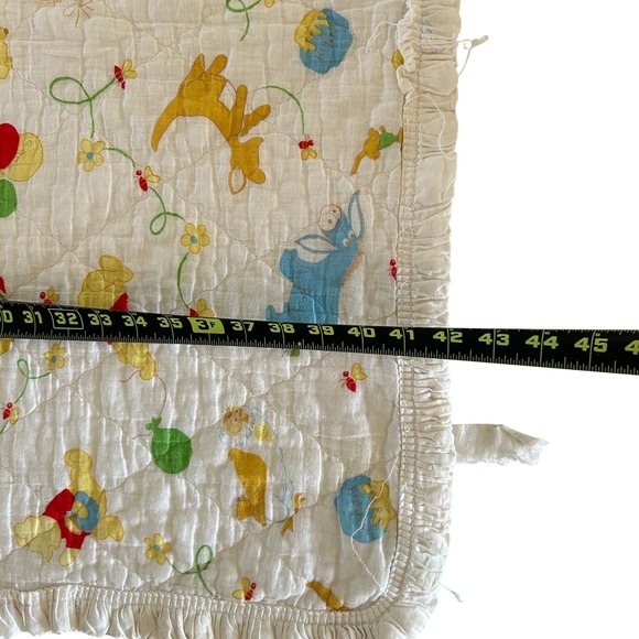 VTG 1964 Sears Pooh Collection Quilted Baby Blanket MCMXLIV Disney Kidcore MCM - Picture 4 of 14